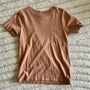 Madewell Tan Crew Neck Tee